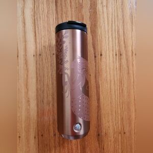 Brand New Starbucks Rose Gold Tumbler with Black Lid- 16oz/473 ml
